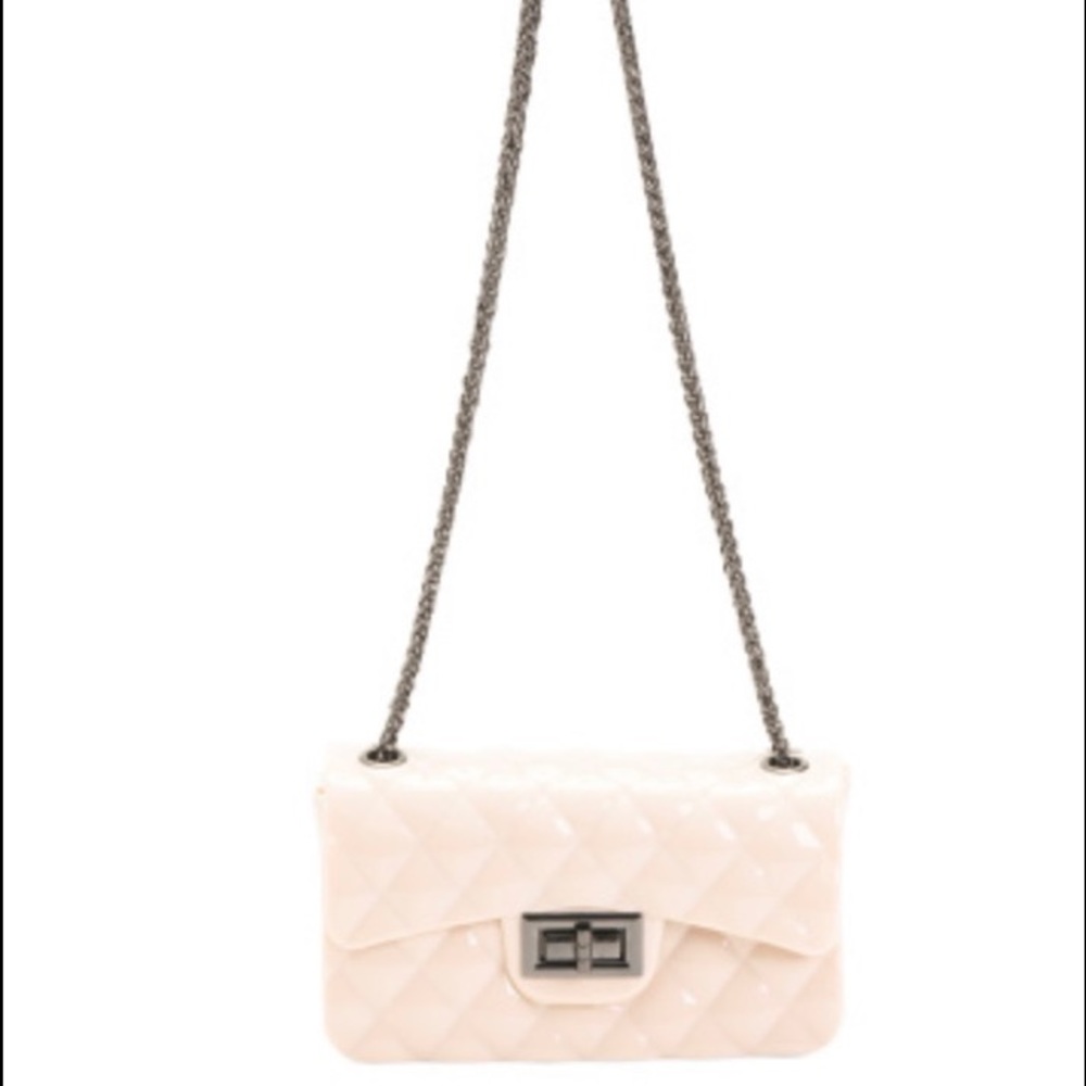 New crossbody quilted shine jelly purse